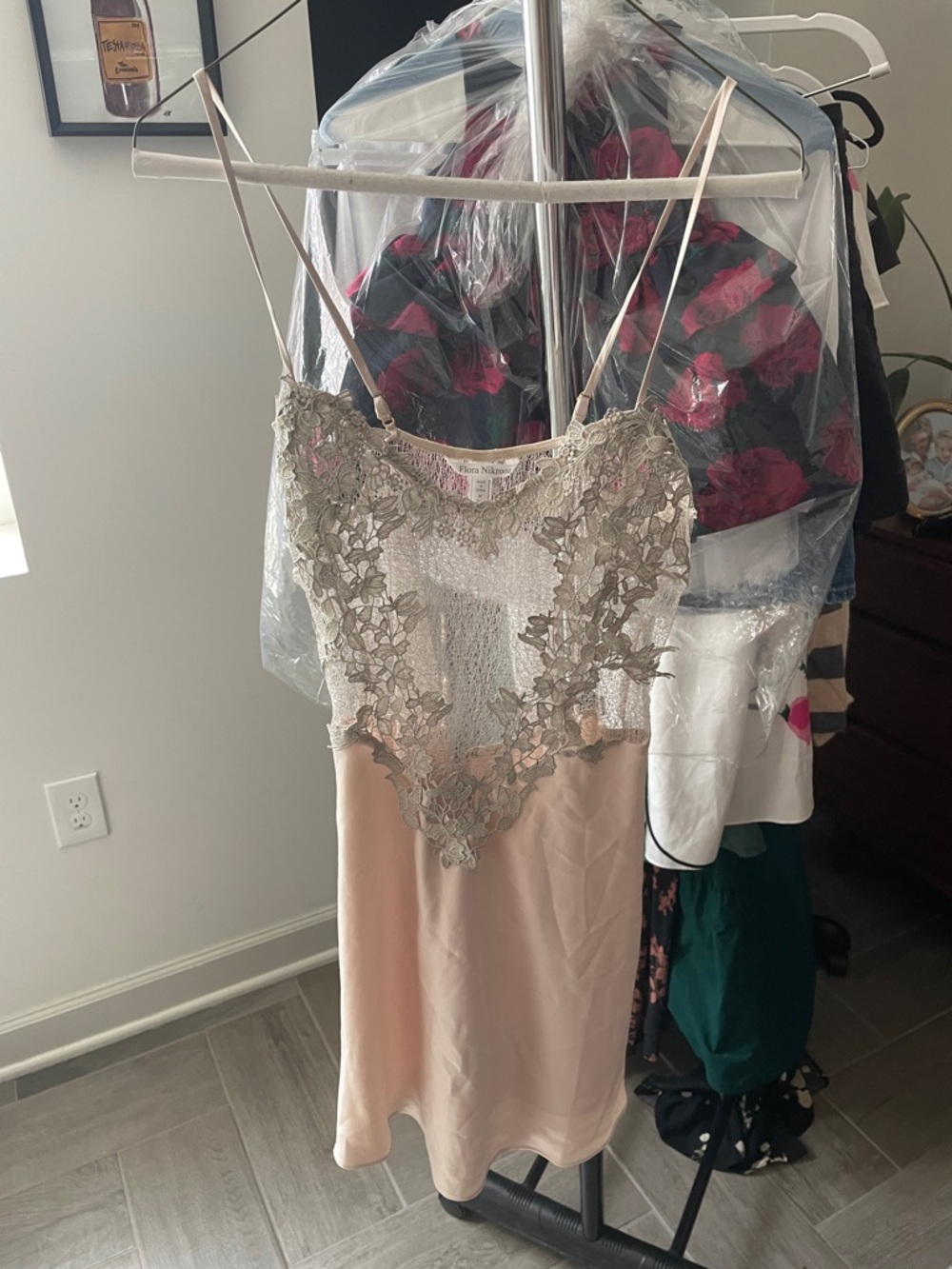 Flora Nikrooz Champagne Lace Overlay Slip